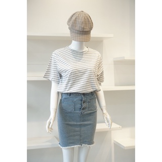 Áo Thun Sọc Cotton 144 Xám