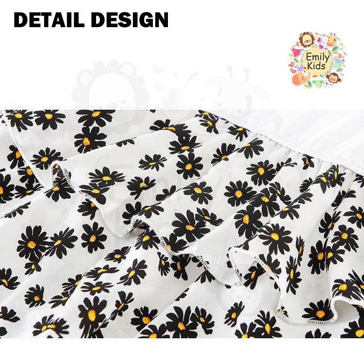 [D220] Đầm Bé Gái, Đầm Sợi Polyester, Thời Trang Mùa Hè