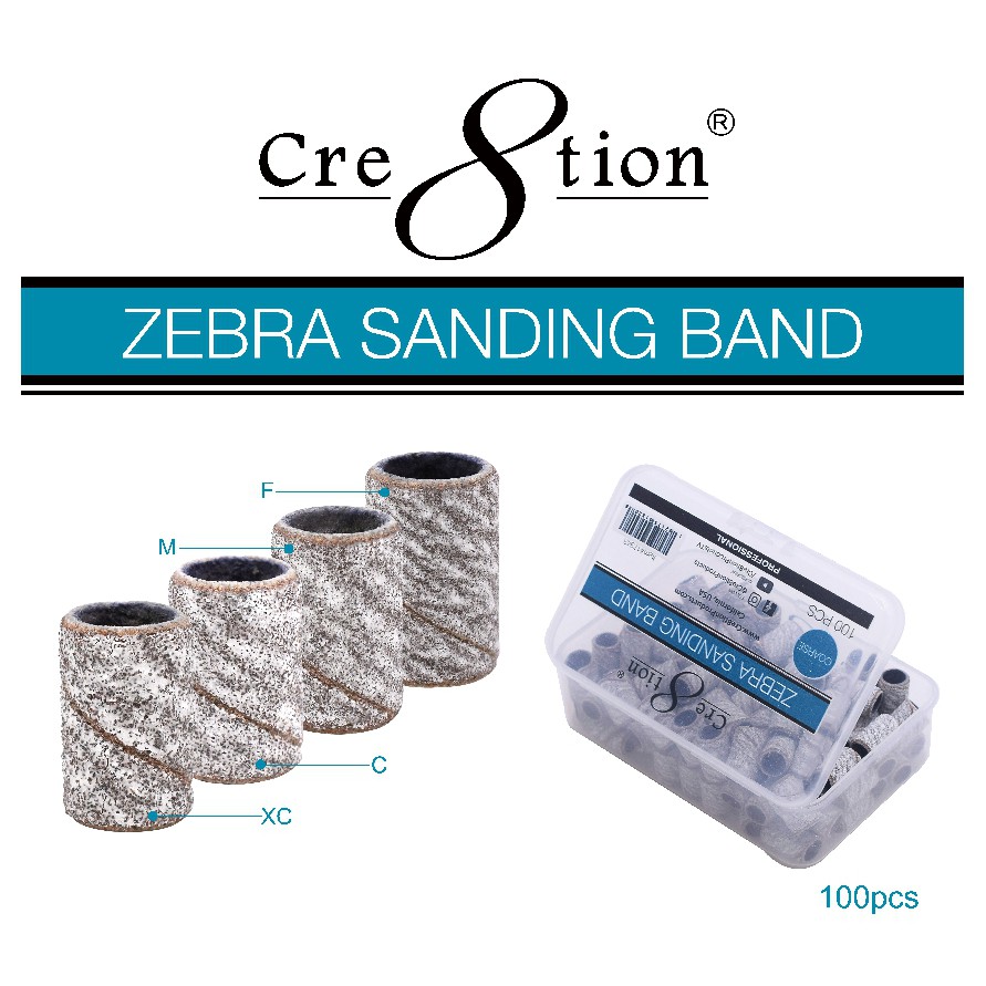Hộp đầu mài giấy cao cấp Cre8tion - Zebra sanding band (100c/hộp)