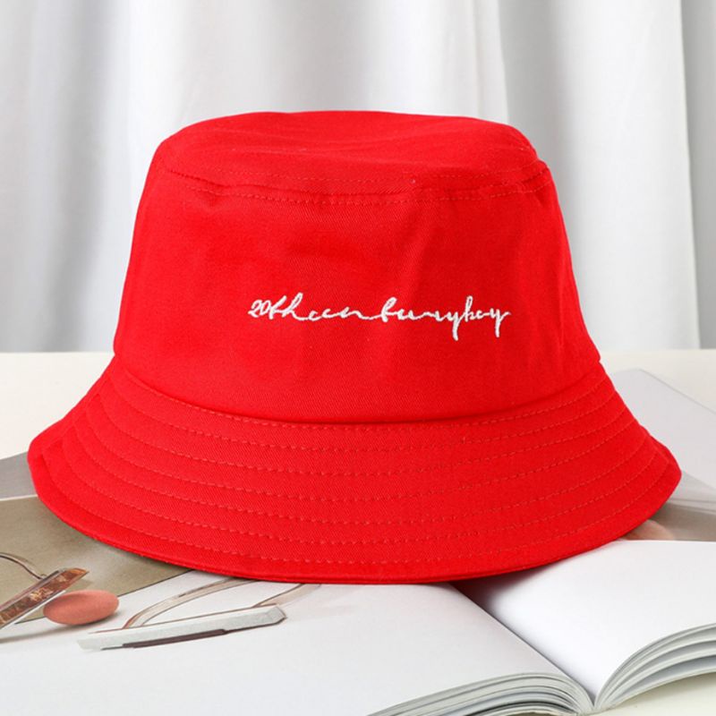 Nón Tai Bèo Rộng Vành Thêu Chữ 22 Màu Thời Trang Mùa Hè Cho Nữ