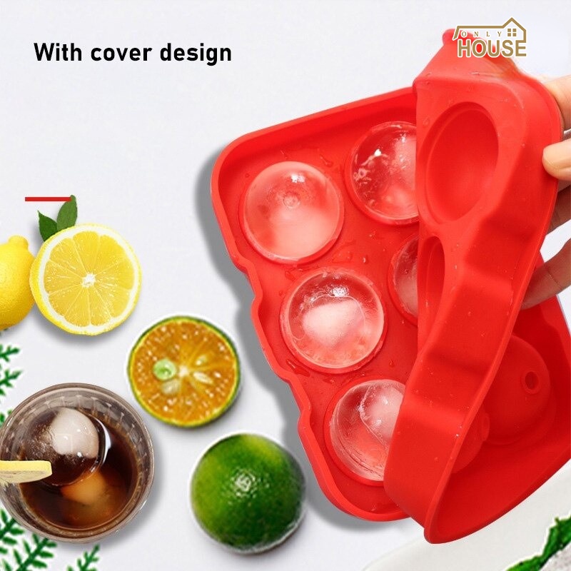 ONLY HOUSE Khay Làm Đá Viên Hình Tròn Bằng Silicone 4 / 6 / 8