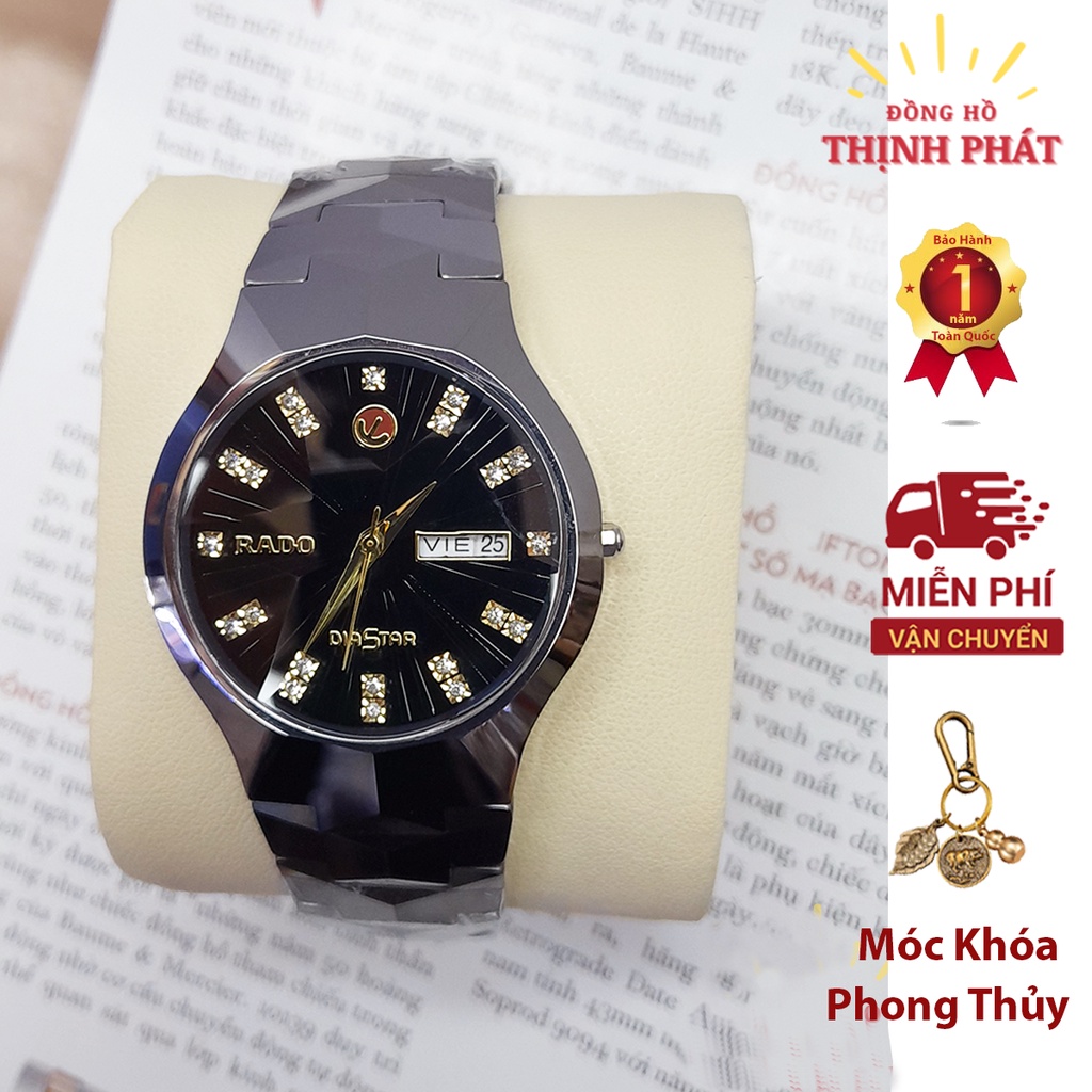 Đồng Hồ Nam R.AD0 Diastar 6604GHM Case 36mm 2 Lịch - Kính Vỏ Dây Sapphire Cao Cấp - Phong Cách Cổ Điển, Thanh Lịch