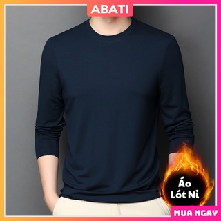Áo giữ nhiệt nam tay dài lót nỉ ấm áp ABATI Áo lót giữ nhiệt nam bóng đá tập gym body ấm áp cao cấp