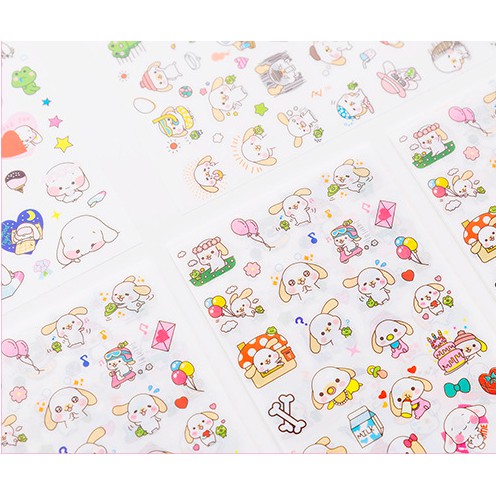 Z0462 Bộ 6 Sticker Cún Iu Bukao