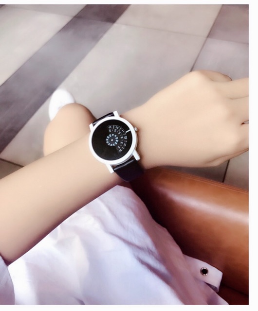 Đồng hồ unisex Doukou dây da mặt số chạy dọc siêu hot | BigBuy360 - bigbuy360.vn