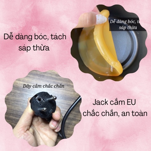 [ COMBO NỒI NẤU SÁP ] Nồi chống dính lòng nồi CERAMIC+ 100g Sáp wax cao cấp + Mỡ trăn