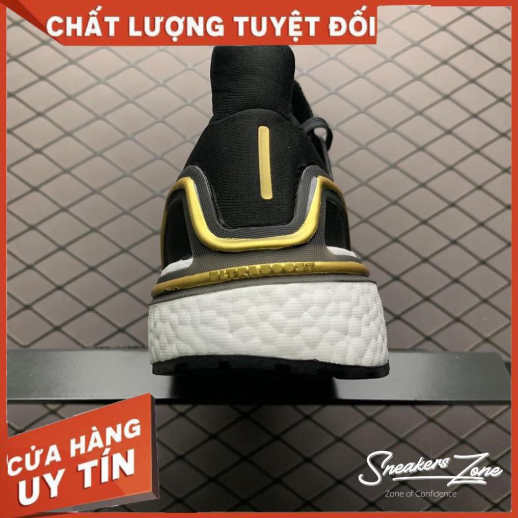 (FREE SHIP + HỘP + QUÀ) Giày thể thao nam nữ ULTRA BOOST 6.0 đen vạch vàng Ultra boost 2020 siêu đẹp cho nam và nữ