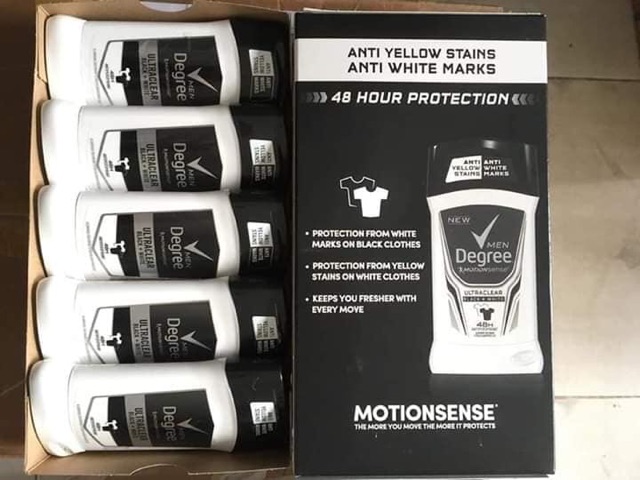 Sáp lăn khử mùi Degree Men Ultraclear Black+White 74g của Mỹ | BigBuy360 - bigbuy360.vn