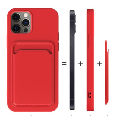 (SẵnVN) Ốp lưng silicon kiêm case đựng thẻ siêu mỏng Iphone 12 Pro max / 12 / 11 Pro max / XS max / XR / 6 / 7 / 8 plus