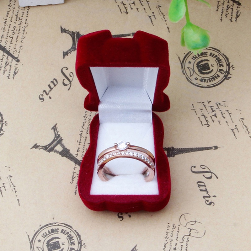 Hộp Vải Đựng Trang Sức Hình Gấu Dễ Thương Thời Trang