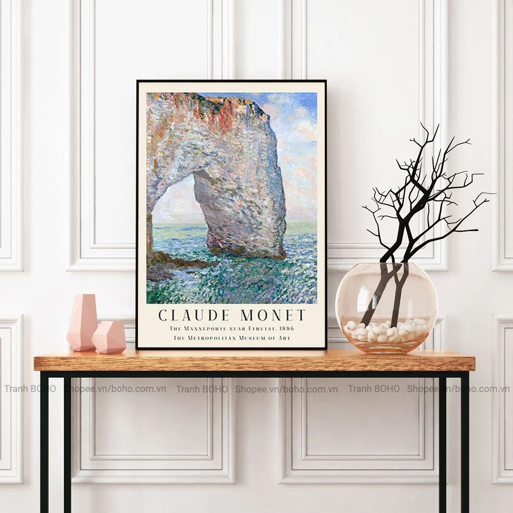 Mẫu tranh Claude Monet 50x70cm - Tranh Canvas Decor treo tường - Tặng đinh 3 chân treo tranh, BH 12 tháng