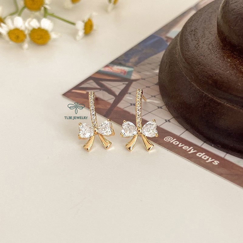 Khuyên tai bạc nữ TLEE Muse phong cách Hàn quốc nữ tính TleeJewelry B0112