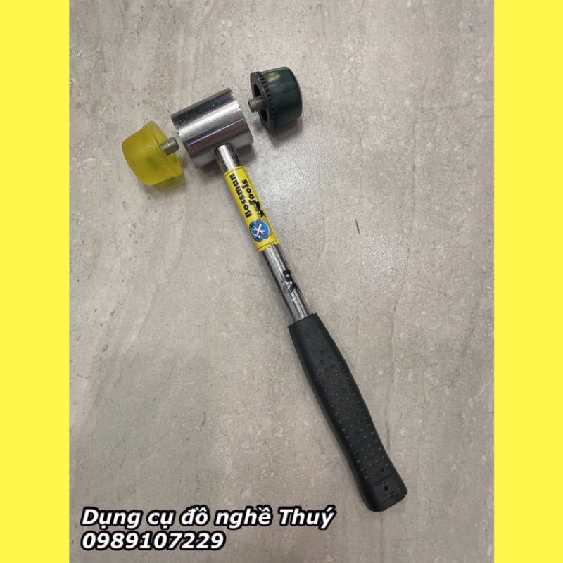 BÚA CAO SU 2 ĐẦU LẮP RÁP CÁN KIM LOẠI  LOẠI TRUNG 300MM- HÀNG NHẬP