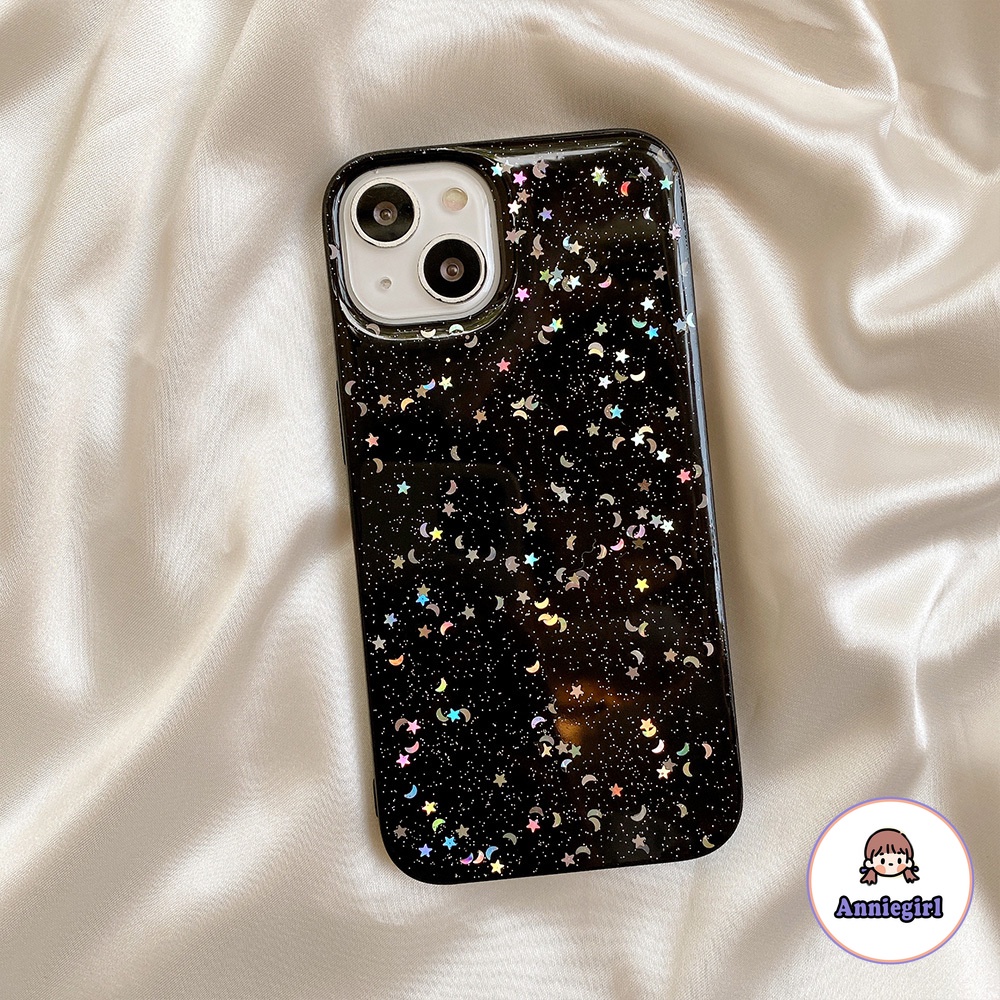 Ốp điện thoại TPU mềm chống trượt phối sequin lấp lánh cho IPhone 14 13 12 11 Pro Max X XS XR 8 7 Plus