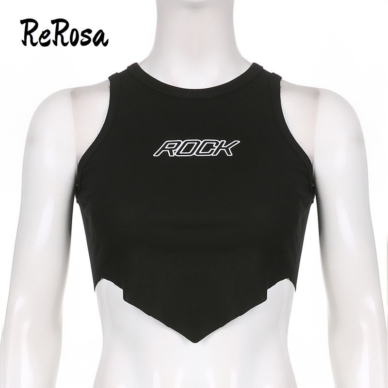 Áo Croptop Ôm Dáng Màu Trơn Cổ Tròn In Chữ Thời Trang Cho Nữ