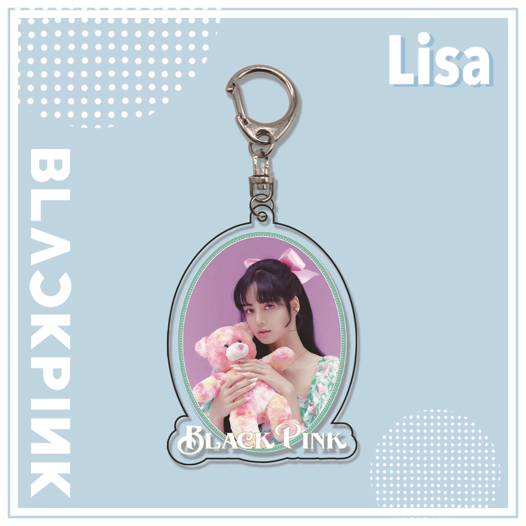Móc Chìa Khóa Bằng Acrylic Hình LISA Nhóm Nhạc Blackpink