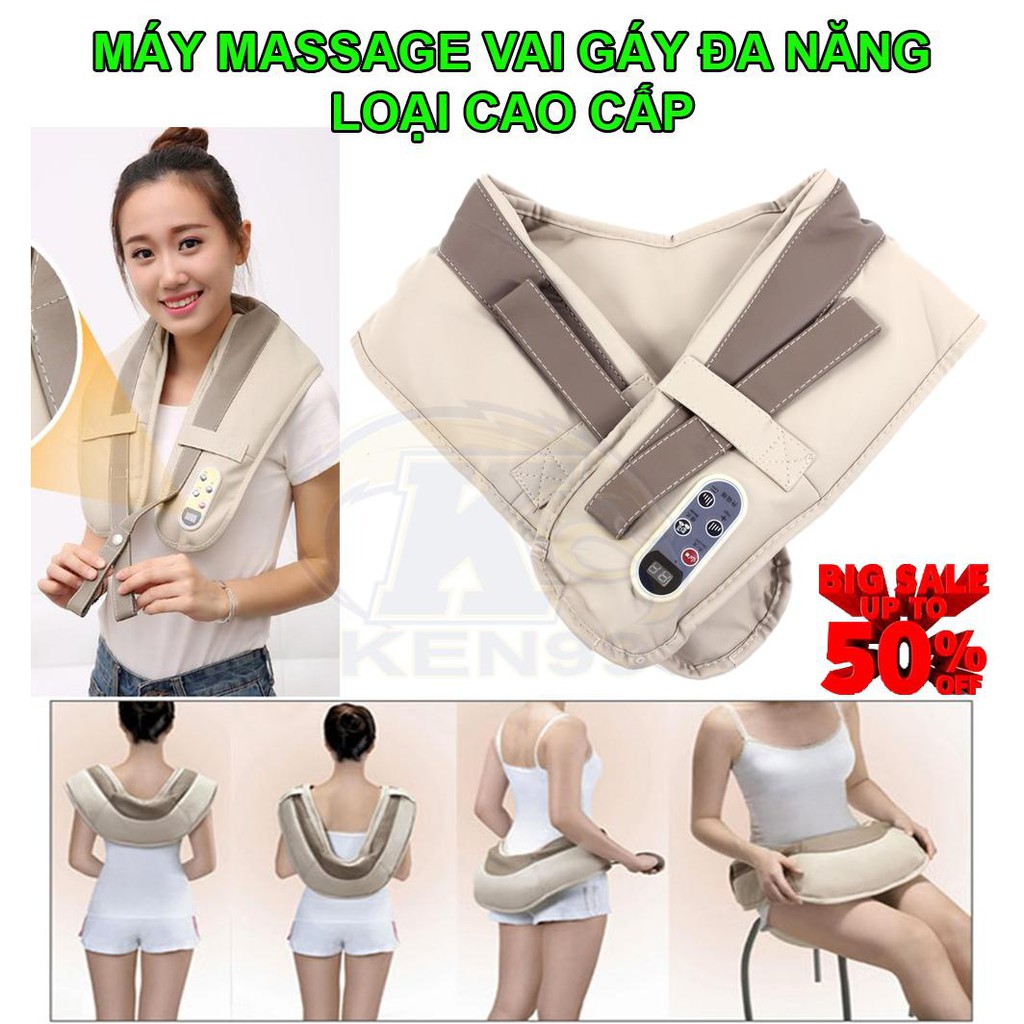 [FREESHIP] Đai massage đa năng lưng,đai matxa trị liệu vai cổ gáy đấm bóp toàn thân giải cơn nhứt mõi hiệu quả