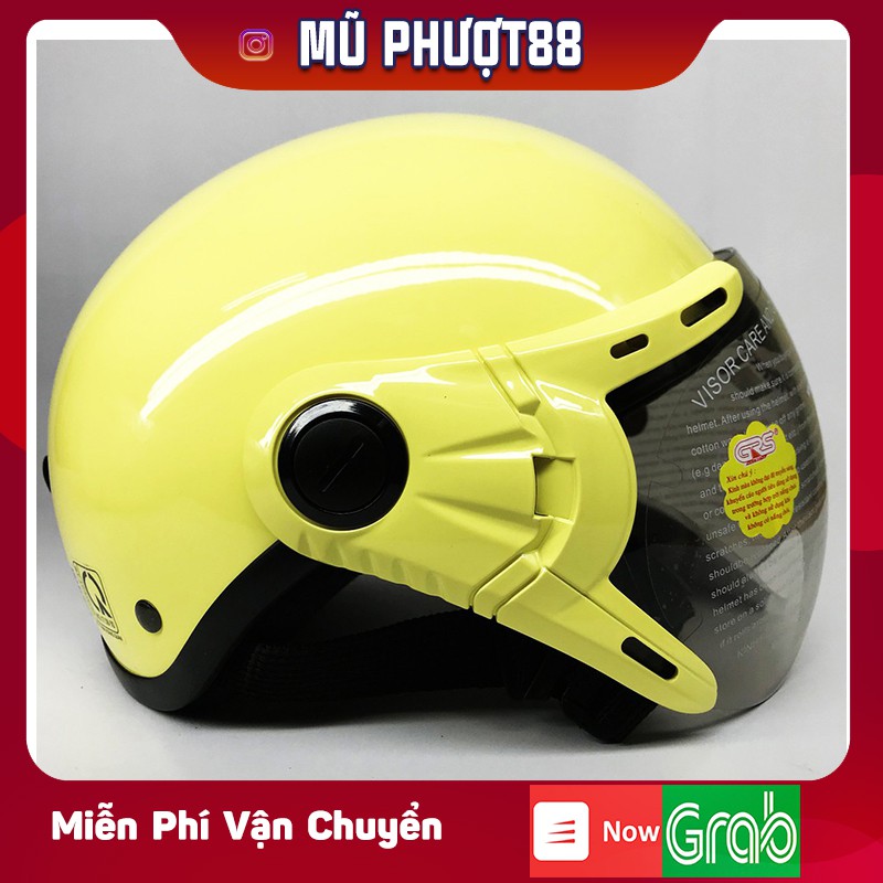 Mũ bảo hiểm GRS A33K - Vàng bóng - Mũ nửa đầu chính hãng GRS Hoàng Quán clip thật