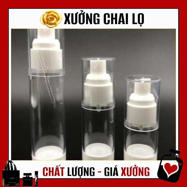 Chai Xịt Phun Sương ❤ Chai nhựa hút chân không xịt phun sương 15ml/30ml/50ml chiết mỹ phẩm , phụ kiện du lịch