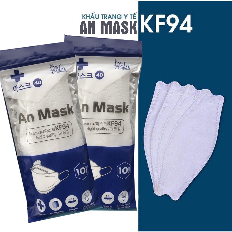 Khẩu trang KF94 Duy Ngọc, DN AN MASK, tiêu chuẩn Hàn quốc KF94, gói 5 - 10 chiếc
