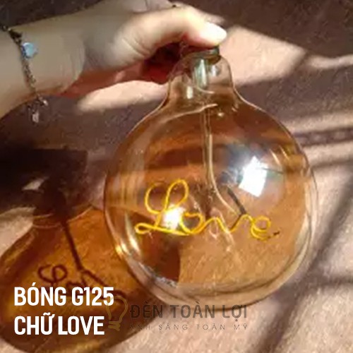 Bóng Đèn: Bóng kiểu G125 chữ LOVE trang trí quán trà sữa
