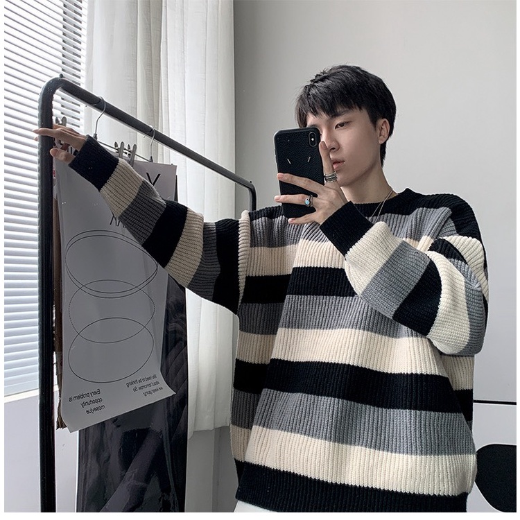 Áo len nam nữ unisex chất mềm mại dáng Hàn Quốc , Áo len cổ cao 3 phân phong cách Ulzzang ấn tượng