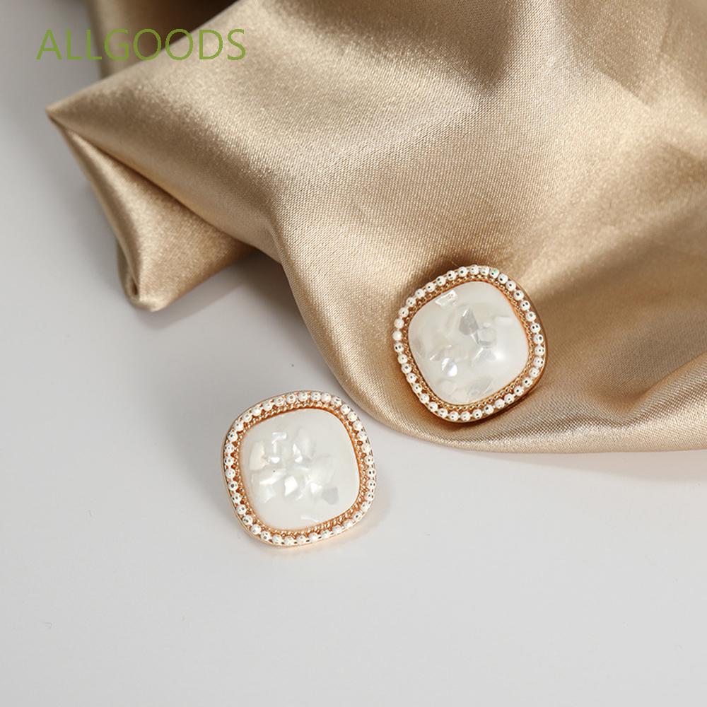 Bông Tai Chốt Bạc S925 Đính Đá Thời Trang Cổ Điển Thanh Lịch Cho Nữ