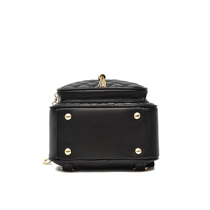 Balo CHUWANGLIN bằng da mini phối tua rua thời trang cho nữ