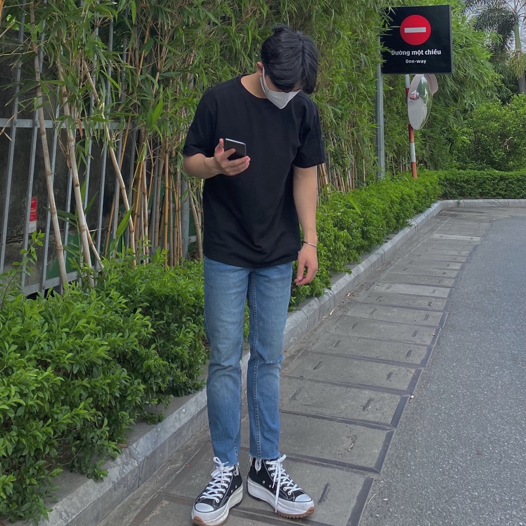Áo phông ngắn tay nam, áo thun tay lỡ unisex form rộng