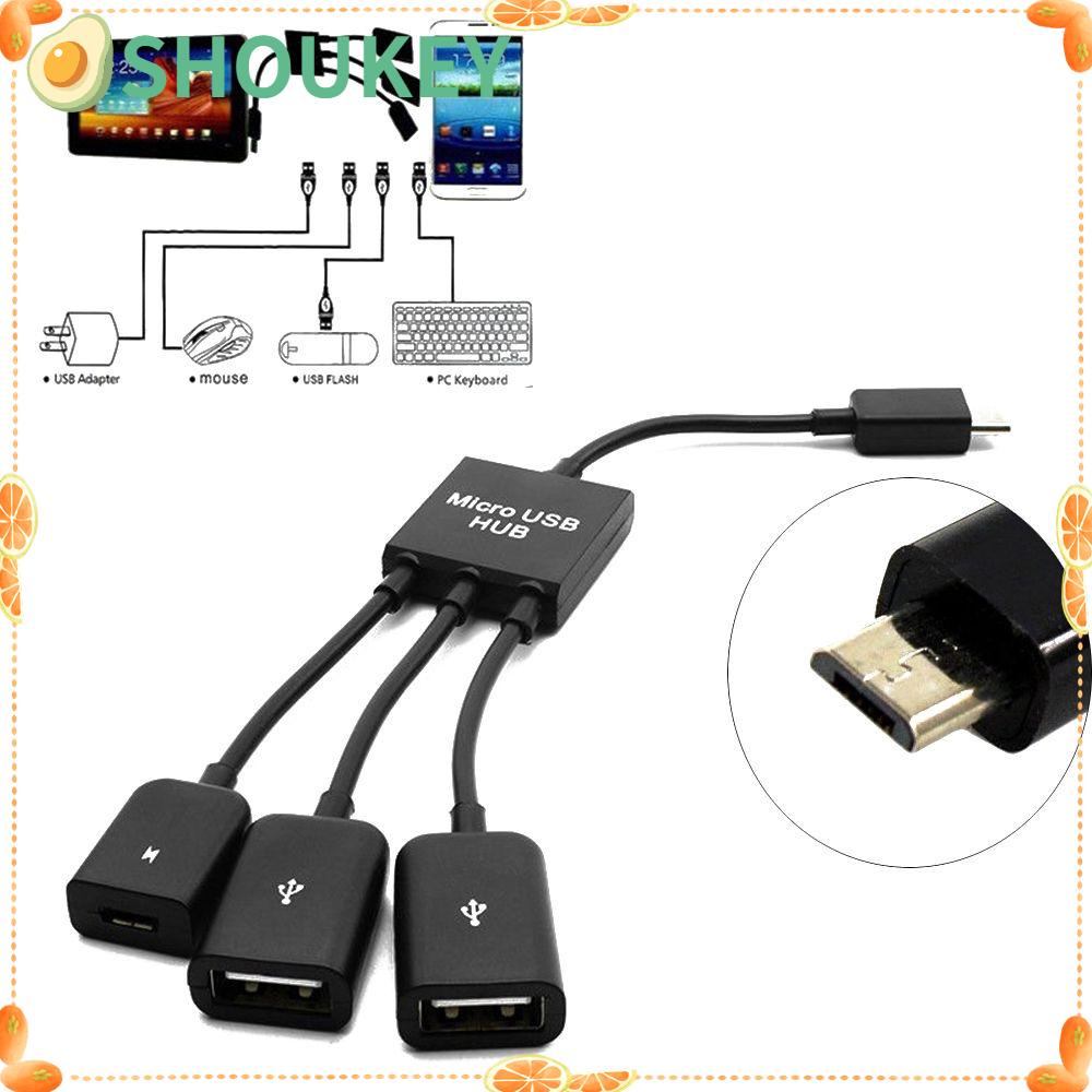 Bộ chuyển đổi cáp OTG HUB Micro USB kép 3 trong 1 cho camera kỹ thuật số điện thoại di động ổ flash chuột bàn phím