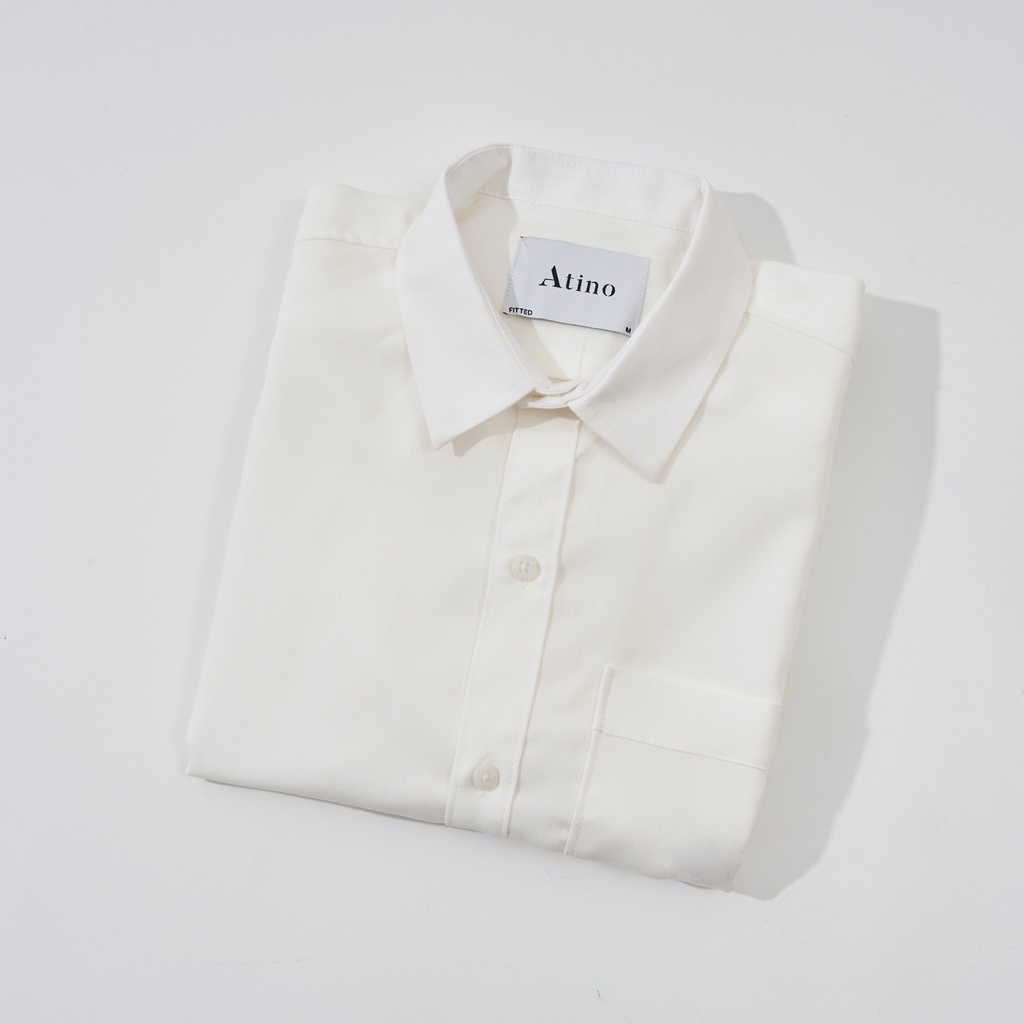 Áo Sơ Mi Dài Tay Nam ATINO Vải Cotton mềm mịn thoáng mát Form Regular SM3.4013