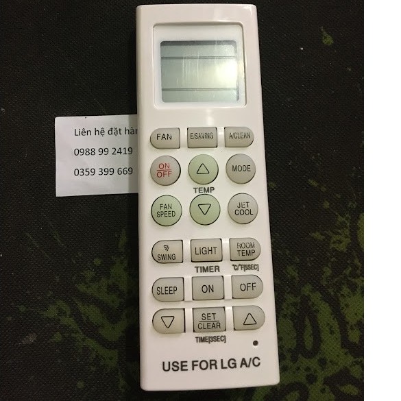 Điều khiển điều hòa LG MLLG5 ,Remote máy lạnh LG inverter loại lớn