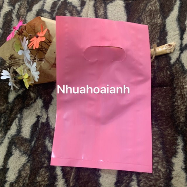100 túi đựng phụ kiện màu hồng size tờ a5, 13x20cm