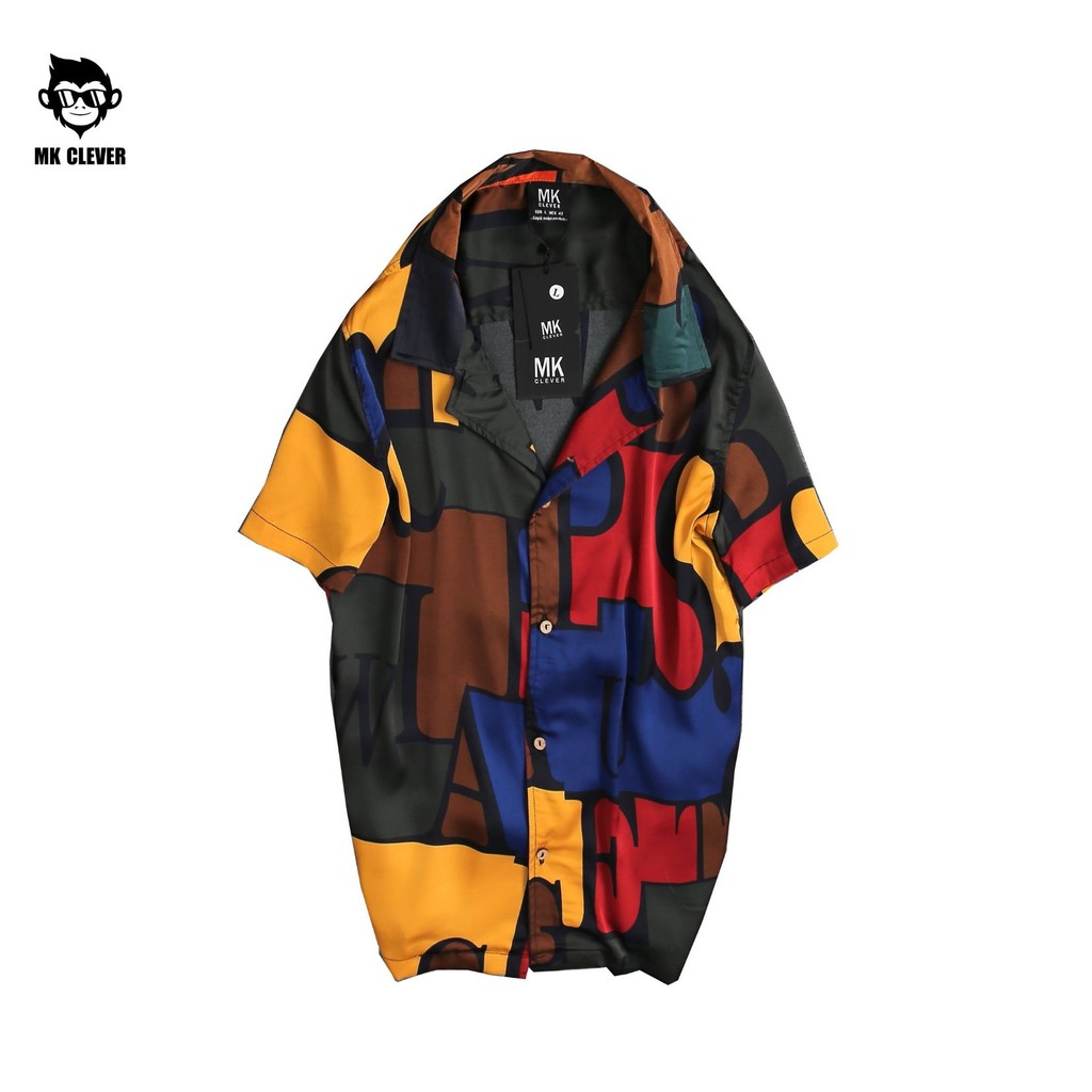 [BST MỚI HÈ 2021] Bộ quần áo nam hoạ tiết màu sắc MK Clever, chất lụa satin nhẹ, mát và thấm mồ hôi - HT03 | BigBuy360 - bigbuy360.vn