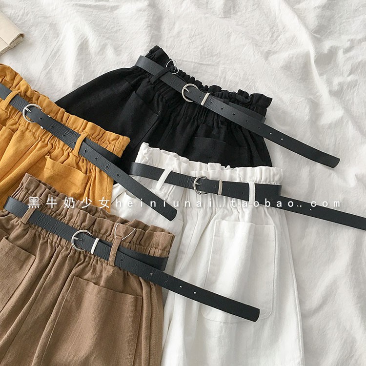 [CÓ SẴN FREESHIP ĐƠN 50K] Quần shorts kaki hai túi lưng thun kèm belt