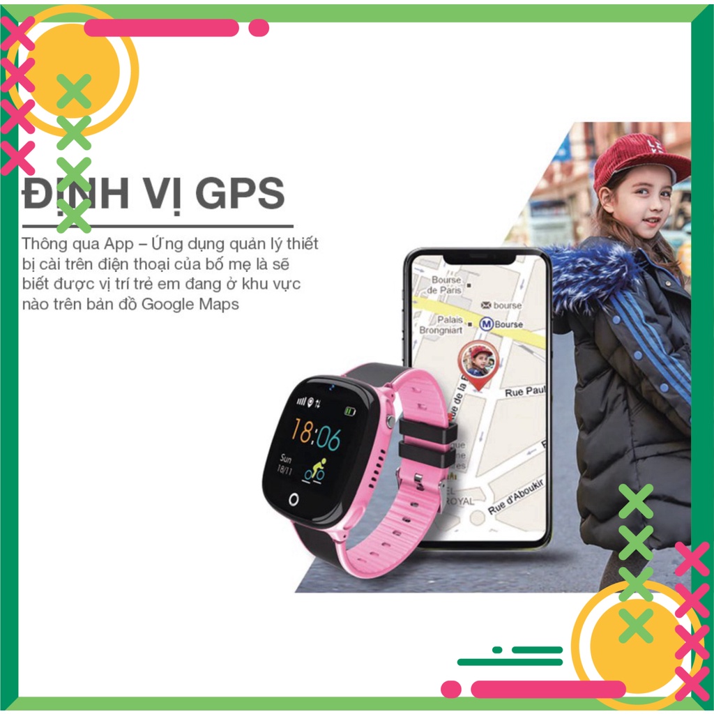 HẠ GIÁ Đồng hồ thông minh trẻ em HW11 định vị GPS đàm thoại 2 chiều HẠ GIÁ