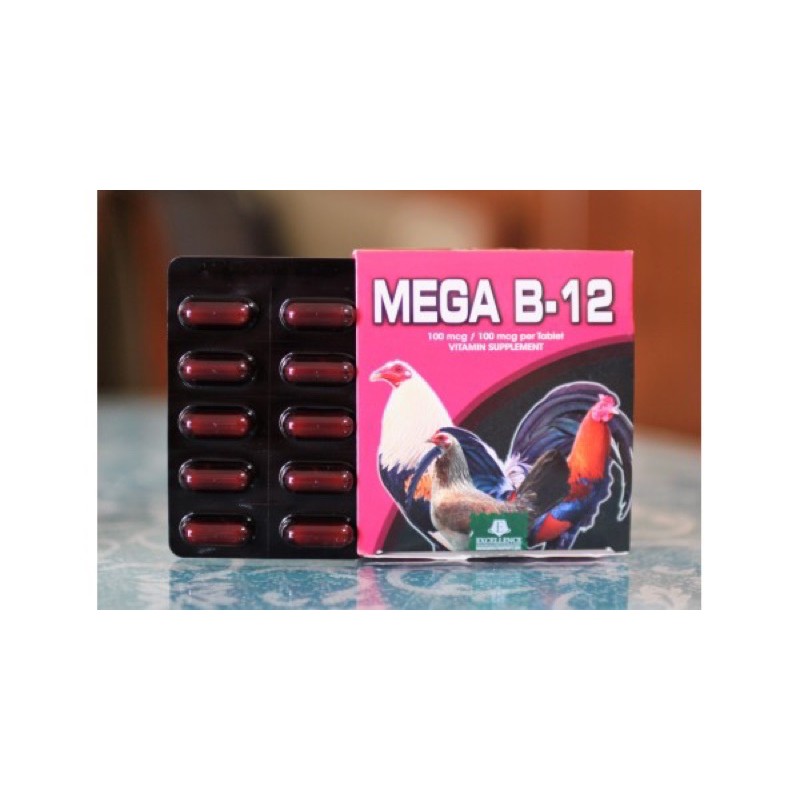 1 VỈ MEGA B12 (10 viên) thuốc bổ gà đá, sung mãn - tăng lực.