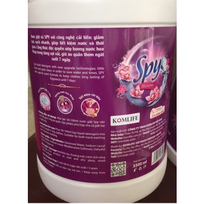 Nước Giặt Xả Spy 3300ml Hương Hoa Pháp Can Tím