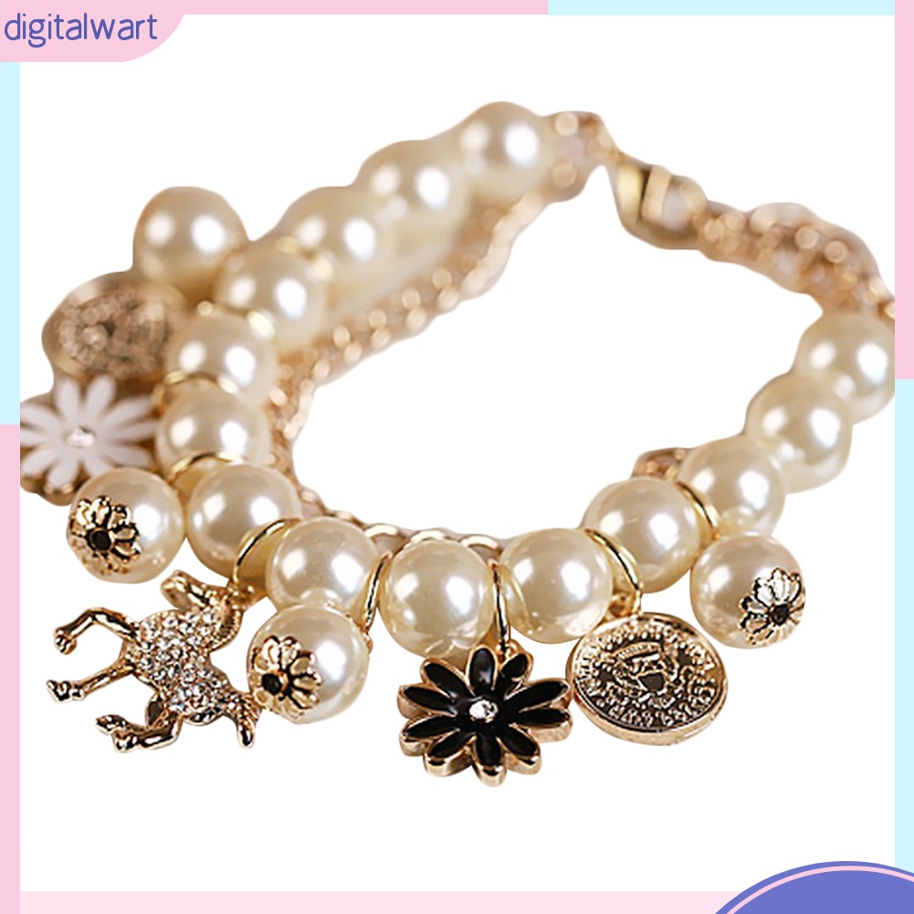 Vòng Đeo Tay Xâu Hạt Ngọc Trai Xinh Xắn Cho Nữ