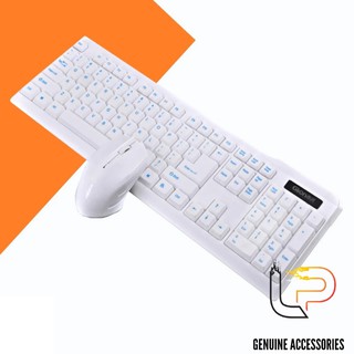 Bộ phím chuột không dây 1080 màu trắng - combo phím chuột không dây 1080