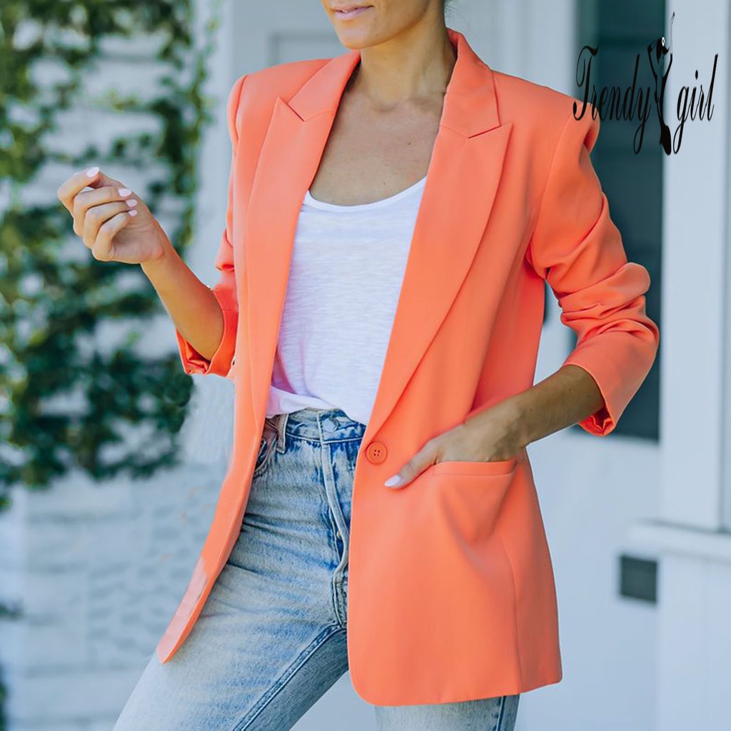 Áo KhoáC Blazer DàI Tay ThờI Trang Cho Nữ