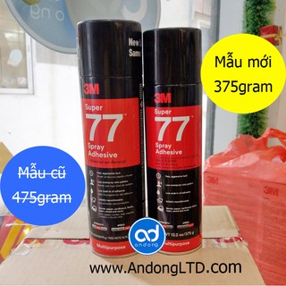 Keo Xịt 3M 77 - 375gram dán gỗ, vải, giấy, xốp