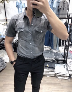 Sơ mi bò cộc tay nam