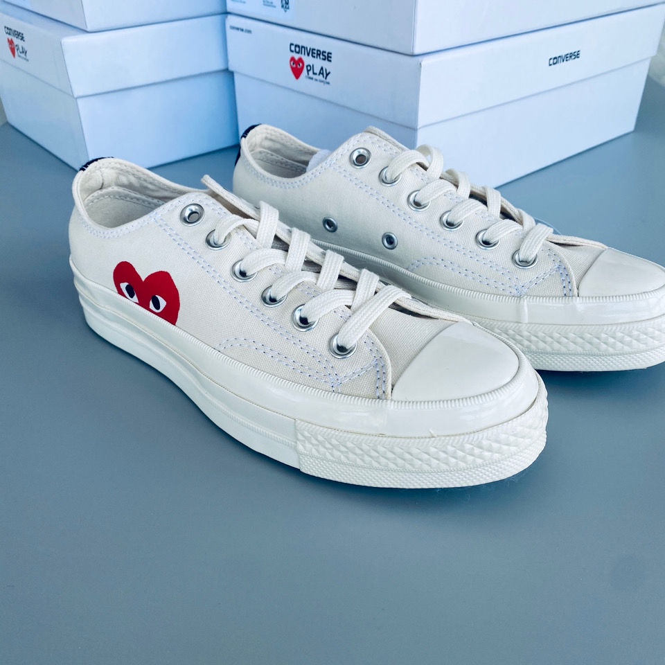 Giày thể thao Converse7556 2021 vải Canvas phối màu trắng đen thời trang mùa hè cho cặp đôi