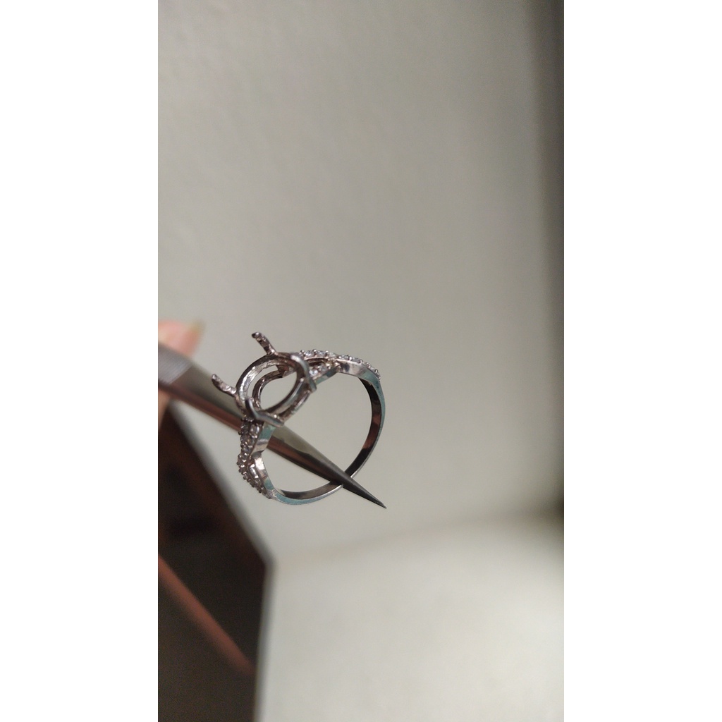 6570 - Vỏ nhẫn bạc nữ 925 (size 13 - 17,5mm)
