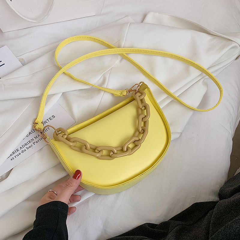 Túi đeo chéo dây xích phong cách phương Tây thời trang xuân hè mới 2021 cho nữ