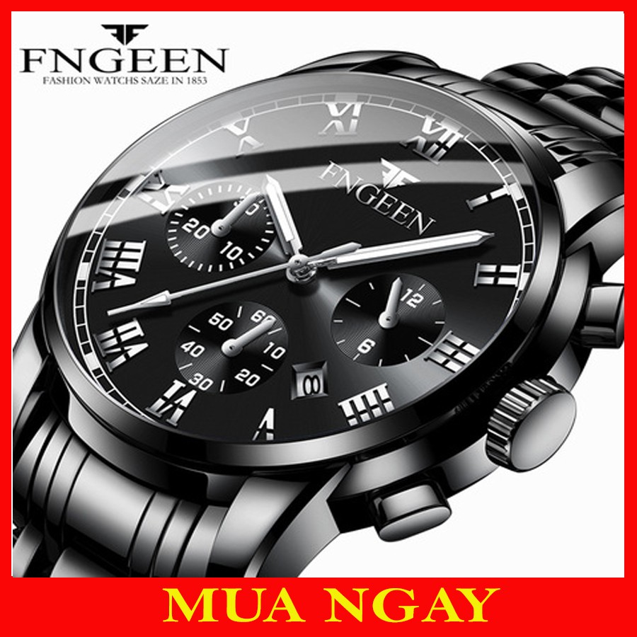 Đồng Hồ Cơ Nam Đẳng Cấp Dây Đen F505 Phong Cách Năng Động