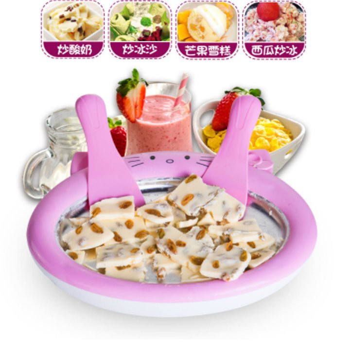 Máy làm kem cuộn Thái Lan tại nhà đơn giản, dễ sử dụng, không dùng điện nên cực kỳ an toàn với trẻ nhỏ