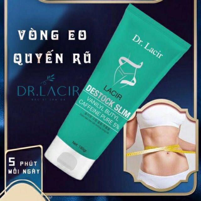 Kem tan mỡ Dr. Lacir Lacir Destock Slim đào thải mỡ giảm béo 180ml LM30