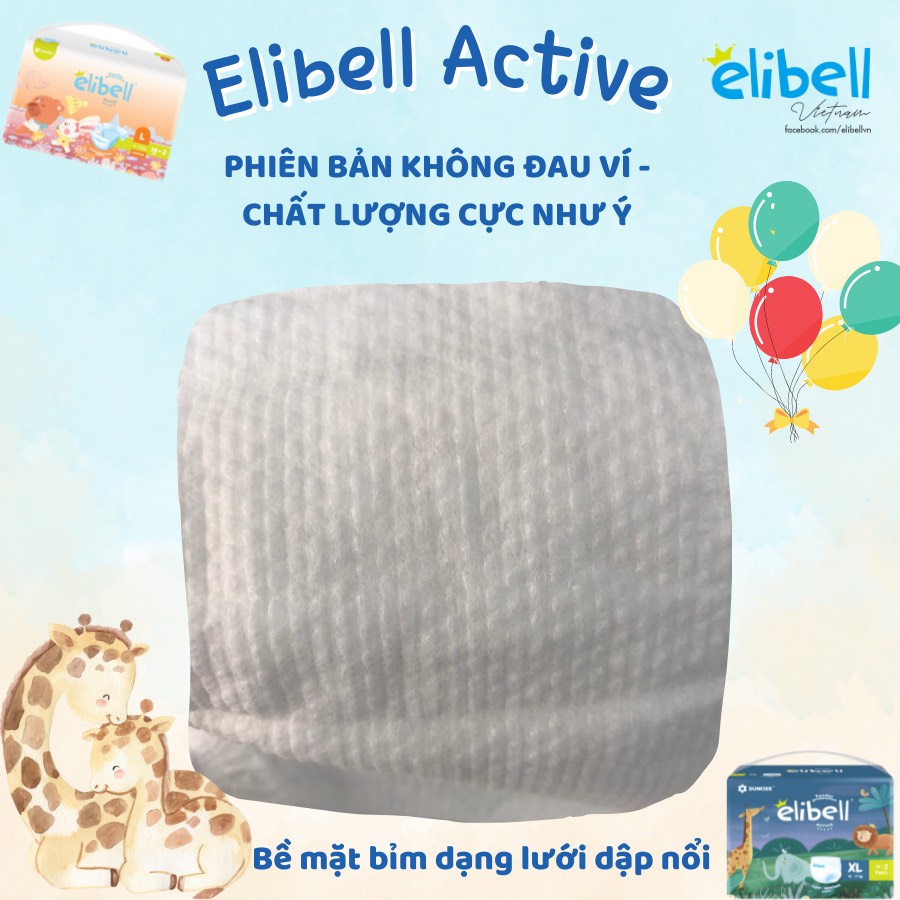 ⚡ CHÍNH HÃNG⚡ Bỉm ELIBELL ACTIVE Nga Dán/Quần Đủ Size S48/M44/L40/XL36/XXL34